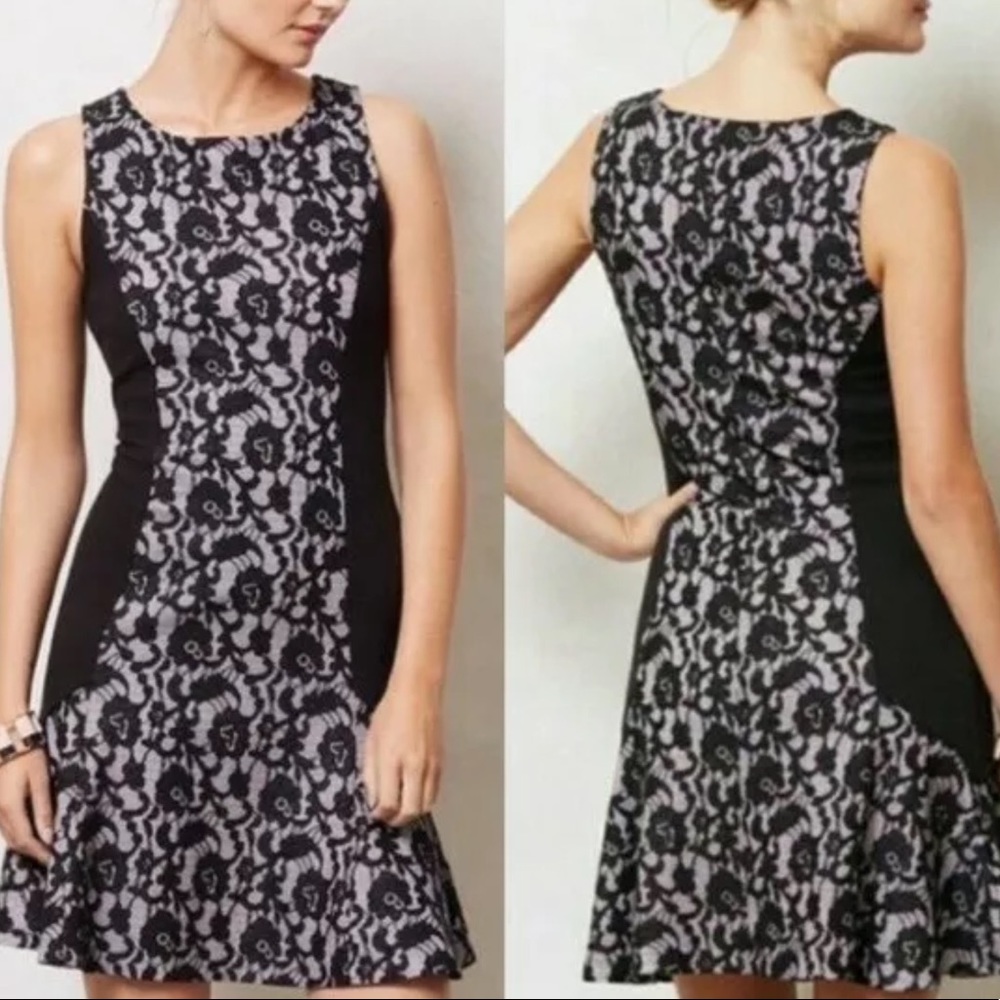 Maeve Sirena Sleeveless Black Color block dress